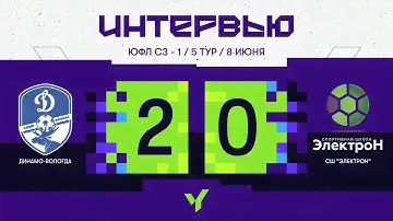 «Динамо-Вологда» — СШ «Электрон». 2007 г.р. Интервью. Сезон 2024 года