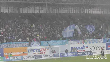 Динамо - Спартак (25.03.12) Обзор трибуны, поддержка Динамо