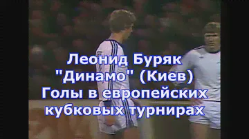 Леонид Буряк. Голы в европейских кубковых турнирах.