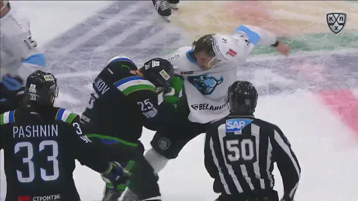 KHL Fight: Zharkov VS Yevenko