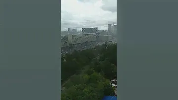 Вид на стадион Динамо из апартаментов Hotel Hyatt regency