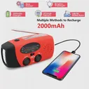 🛍 Многофункциональный ручной радиоприемник на солнечной батарее с Динамо-питанием ed AMFMWBNOAA, для использования в погодных условиях, аварийный светодиодный фонарик и внешний аккумулятор