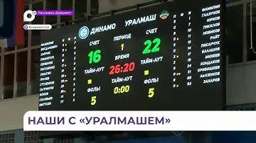 Баскетбольный клуб «Динамо» (Владивосток) провёл первый матч в рамках 1/8 финала Кубка России