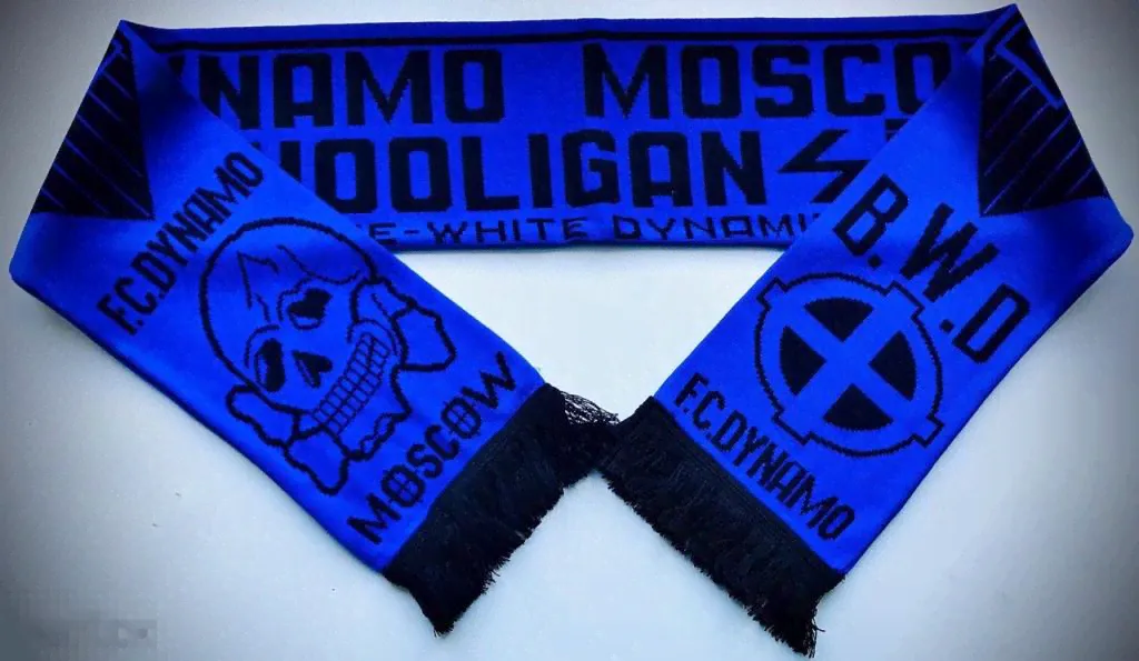 Шарф ФК Динамо Москва HOOLIGANS “Blue-White Dynamite”. Тираж 3 штуки