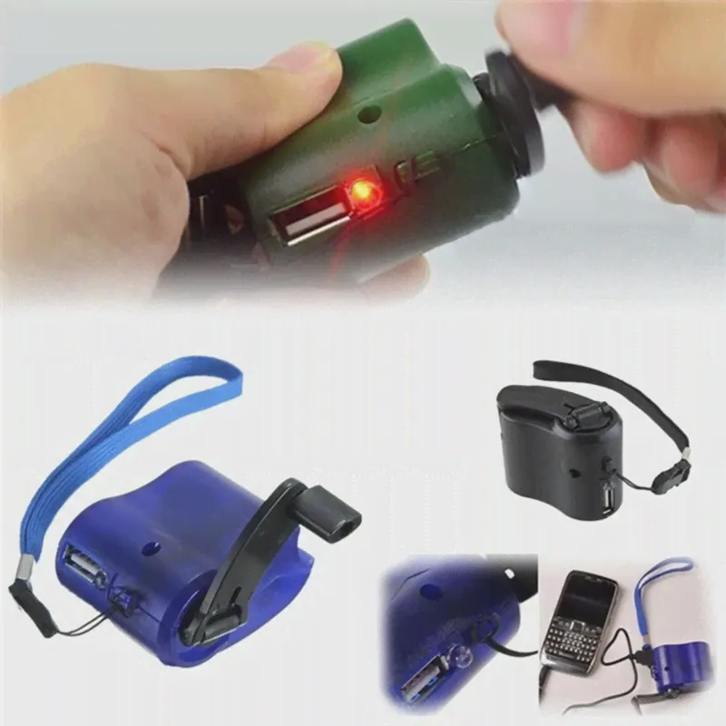 🛍 Портативный USB аварийное зарядное устройство с рукояткой ручная Динамо-машина телефона для MP4 мобильный телефон планшета, наружный ручной источник питания для телефона-4